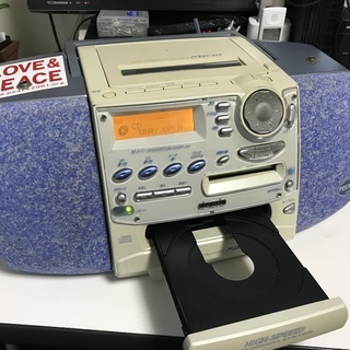 CASIO：カセットラジカセ ： MDH-515 MD/CD/