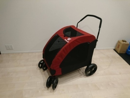 DO DO PET (Newox) ペットカート ドッグカート キャリー ペットバギー 折りたたみ式 大型犬 多頭中小型犬・猫 (レッド)