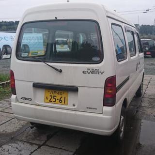 車検付き 青森 八戸 おいらせ町 格安 軽バス スズキ エブリィバン 4WD AT 車検付き の画像