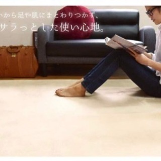 ラグ カーペット 2畳 約 185×185 cm やわらかなめらか感触のフランネルラグ VARIE アイボリー ホットカーペット対応 こたつ敷き モダン 北欧 アクセントラグ ウォッシャブル ふかふか 無地 白 ホワイト モノトーンの画像