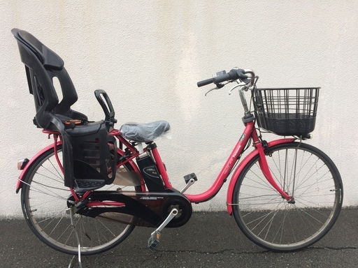 地域限定送料無料　パナソニック　ビビ　DX　新基準　子供乗せ　ピンク　ナチュラ　アシスタ　神戸市　電動自転車