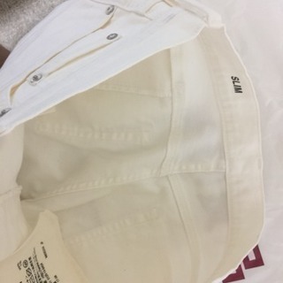 新品 無印良品 ズボン メンズ 白 お洒落 状態良の画像