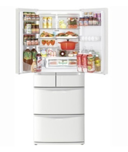 日立 HITACHI R-FR48M3 W [真空チルド 冷蔵庫 （475L・フレンチドア） 6ドア パールホワイト]