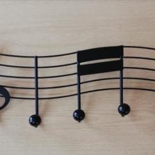 値下げしました！ドアフックハンガー音符5連横型