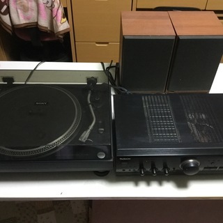 レコードプレイヤーSONY アンプ スピーカー2個セット