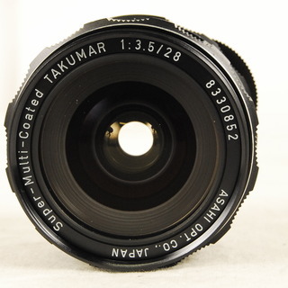 9133 Super-Multi-Coated TAKUMAR F3.5 28mm フィルター キャップ付 ASAHI PENTAX アサヒ ペンタックス　アントレの画像