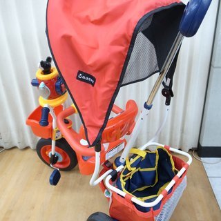  ides アイデス ミッキー ポップンカーゴ三輪車 レッドの画像