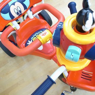  ides アイデス ミッキー ポップンカーゴ三輪車 レッドの画像