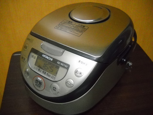 美品　日立 RZ-NS10J 極上炊き 鉄入り厚釜 IHジャー 炊飯器 黒厚鉄釜 5.5合炊き 炊飯容量 1.0L