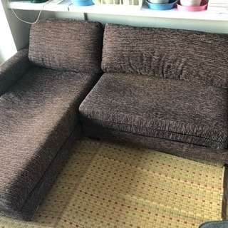 [受け渡し予定あり]オットマン付きソファ 3人がけ