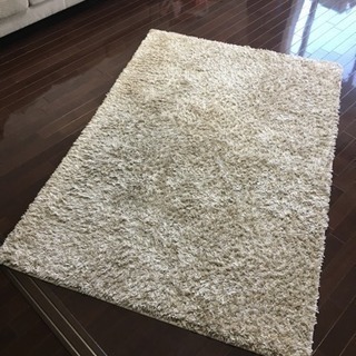 ホワイト ラグ 190cm ×  130cm