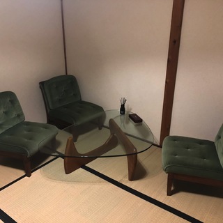 【最終値下げ】マルニ　グリーンモケット  １シーター