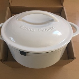 ホーロー両手鍋 BRiCO ポンヌファム 20cm 新品 ホーロー両手鍋 BRiCO ポンヌファム 20cm 新品