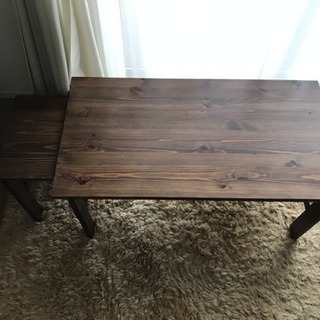 【本日限定価格】木目調センターテーブル(エクステンション)の画像