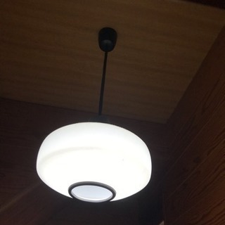 ガラス製ペンダント型照明器具  昭和レトロ  美品の画像