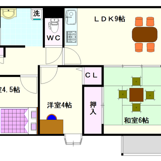 【グリーンハイツ桜川】14号タイプ！3ＬＤＫタイプ！まさにファミ...