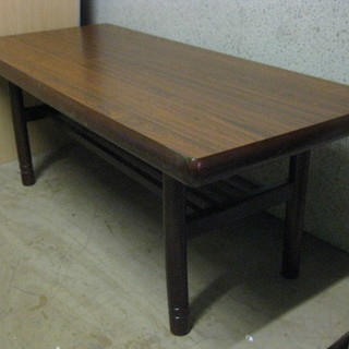 木製 座卓 ローテーブル ちゃぶ台 幅120cm×奥行52cm×高さ46cm の画像