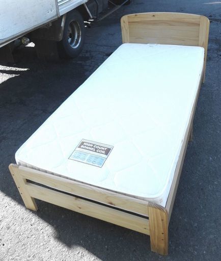 NITORI ニトリ 木製シングルベッド マットレス付き 簡単組み立て式 寝具