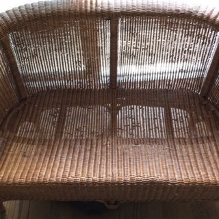 籐の椅子（2人掛け）