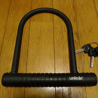 ユニカー　U字ロック　ワイド　鍵３本　バイク　自転車