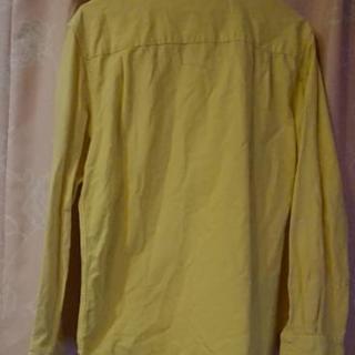 メンズ シャツ M beach sound ビーチサウンド サーフ系のブランド 綺麗なレモン色の画像