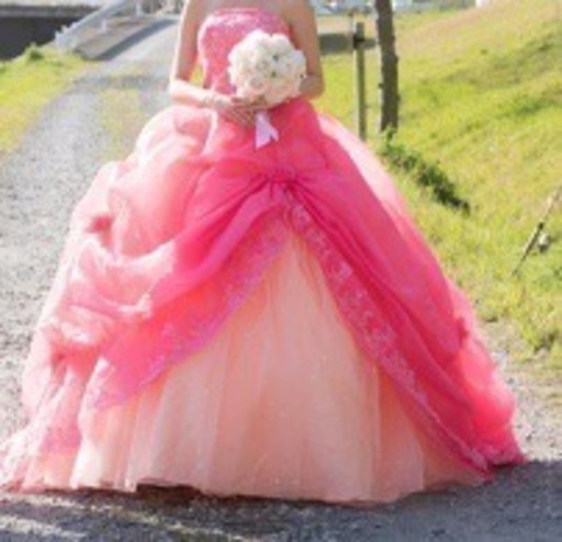 ウェディングドレス プリンセスライン カラードレス