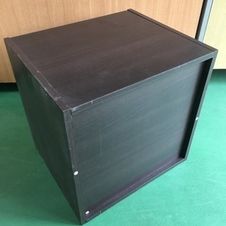 JD0009【在庫処分特価】 1段カラーボックス ダークブラウンの画像