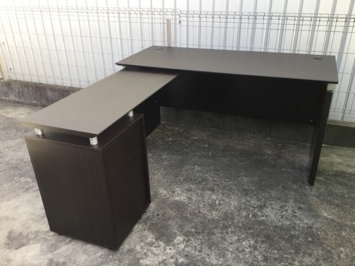 ■配達可■美品 ニトリ L型 システムデスク(キャネーラ 140 DBR) PCデスク ワークデスク 学習机