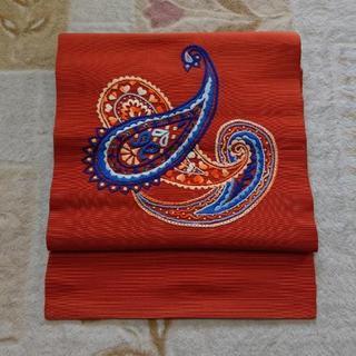 刺繍の帯 380cm  開き名古屋