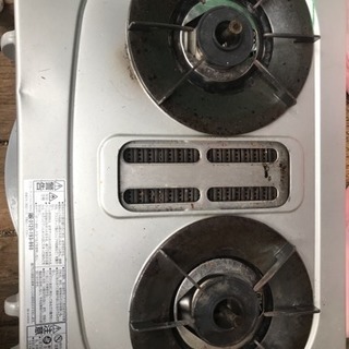 パロマ都市ガス用グリル付き二口ガステーブルの画像