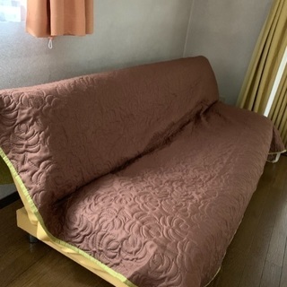 無料で差し上げます！本革黄色ソファ  の画像