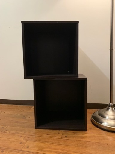 カラーボックス ダークブラウン 2つセット