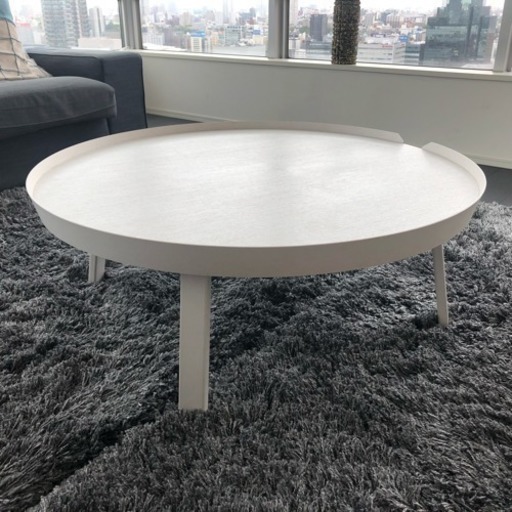 アラウンド コーヒーテーブル エキストララージサイズ (色ホワイト