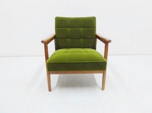 美品[karimoku] カリモク60 Kチェア 1シーター モケットグリーン