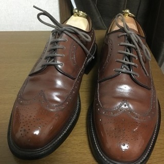 スコッチグレイン ウイングチップ 茶色