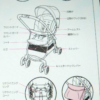 GRACOシティライトベビーカー黒＆ブルー系の画像
