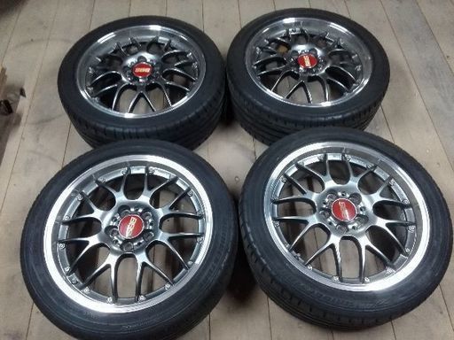 【ご購入いただきました】☆美品❤BBS　RS-GT☆18ｲﾝﾁ　５穴　4本ｾｯﾄ　ﾀｲﾔ付き☆
