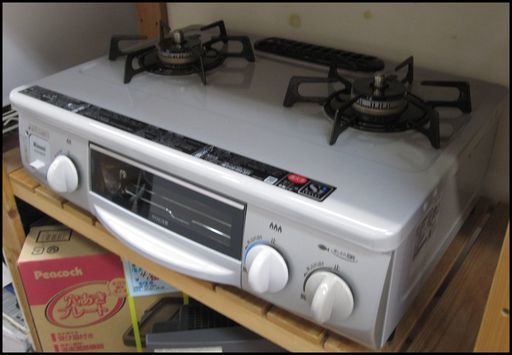 新生活！8640円 リンナイ ガスコンロ 都市ガス 2012年製 ホース付