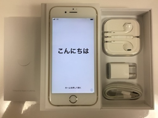 au【iPhone6】Gold 16GB (箱・付属品全てあり、強化ガラス装着)