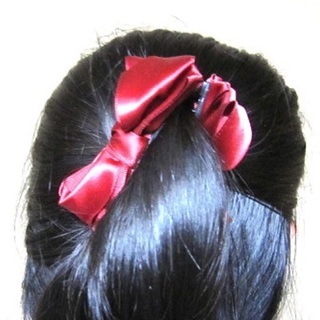 ★大きい リボン バレッタ 髪留め ヘアアクセサリー ヘアクリップ 3色 セット 酒紅色 ネイビー カーキ ギフト プレゼント OKの画像