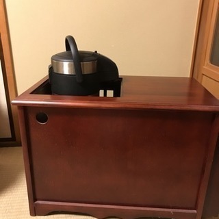 木製キャスター付きのお座敷ポットワゴン 小物整理  の画像