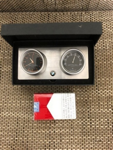 最終値下げ！  希少？BMWノベルティーグッズ！ メーター風時計\u0026温度計