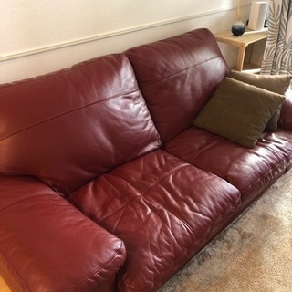 3人掛けソファ 牛革