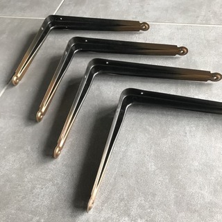 DIYにアイアンL字フック4個セットの画像