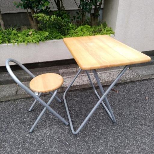 簡易テーブル＆イスのセット