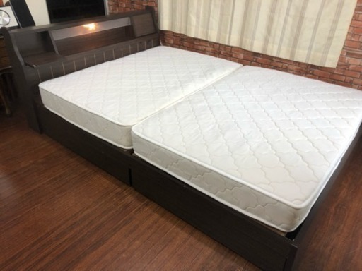 【送料無料】ダブルサイズベッド マットレスセット