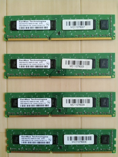 Intel i7-2600 3.4G + ASRock H67DE + メモリ16G + CPU Fan付のセット