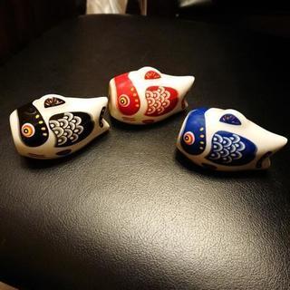 陶器の鯉のぼり3セット