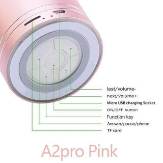 ブルートゥーススピーカー ワイヤレス ハンズフリーコール可能 マイク内蔵の画像