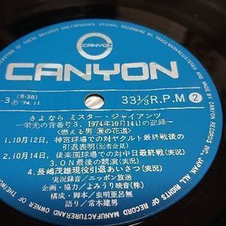 【長嶋茂雄】さよならミスター・ジャイアンツの画像